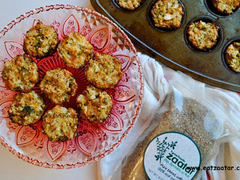 Broccoli, Cheddar & Zaatar Bites
