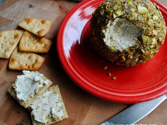 Smoked Gouda Cheese Ball with Pistachios and Zaatar