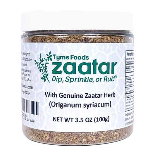 Zaatar Spice Blend (3.5 OZ Jar) - with Genuine Zaatar Herb (Origanum Syriacum) - Filler-Free and Gluten-Free